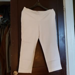 Talbots white side zipper capris
